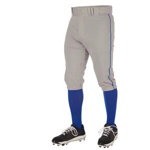 Champro‎ Triple Crown Piped Knicker Boys Baseball Pants gray blue piping YS NWT